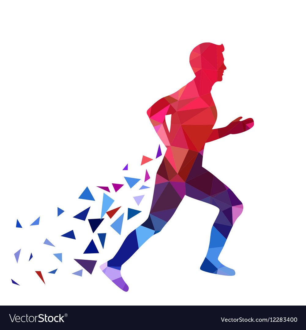 Man Running Royalty Free Vector Image Vectorstock