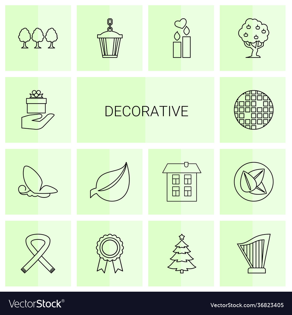 14 decorative icons