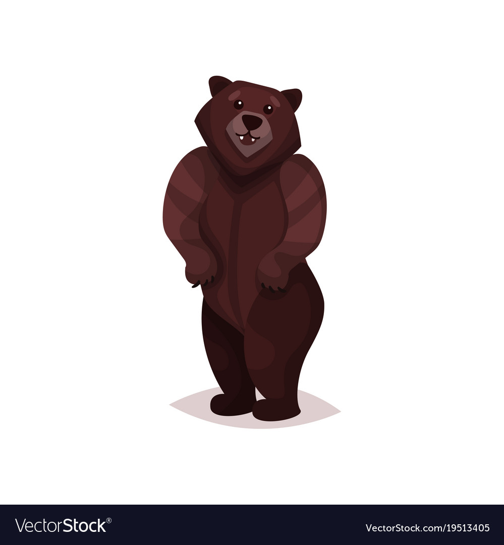 Brown Grizzly Bear Cartoon Royalty Free Vector Image