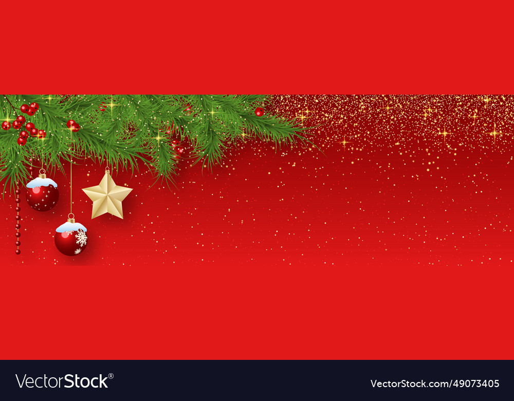 Christmas and new year banner template Royalty Free Vector