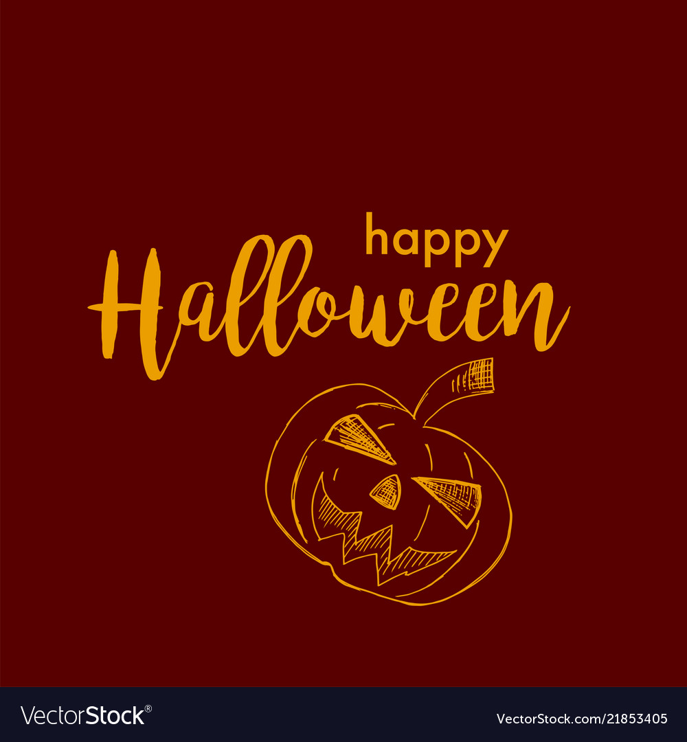 Happy halloween lettering Royalty Free Vector Image