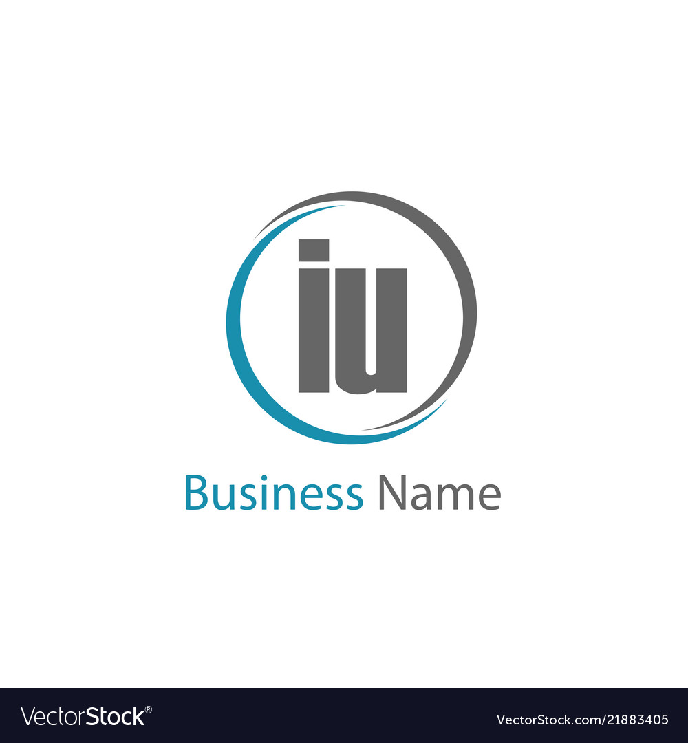 Initial letter iu logo template design Royalty Free Vector