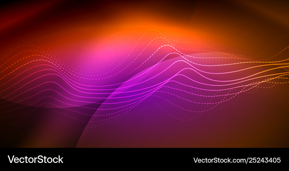 Neon wave background Royalty Free Vector Image
