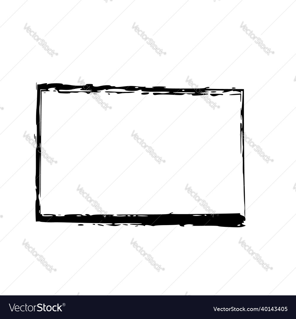 Square grunge black frame Royalty Free Vector Image