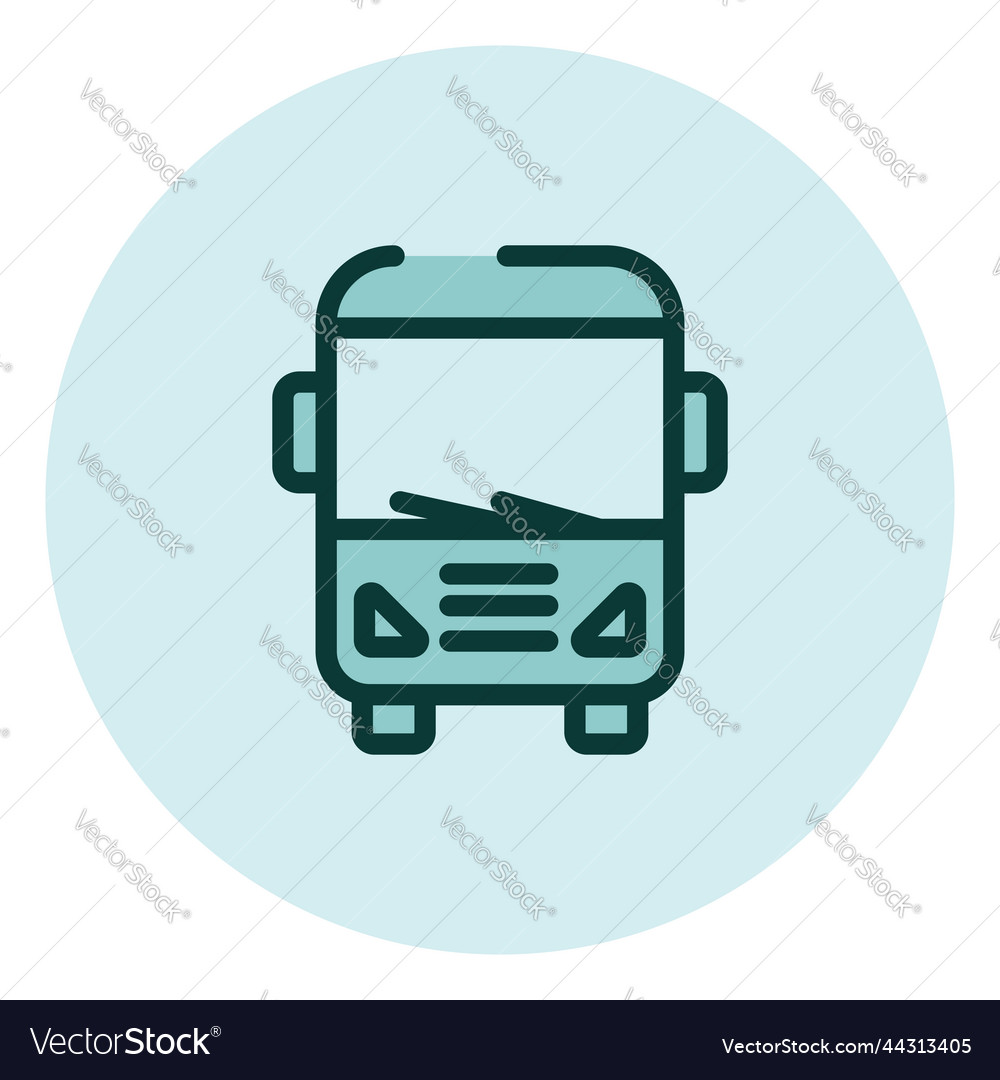 Traveling by bus on a white background