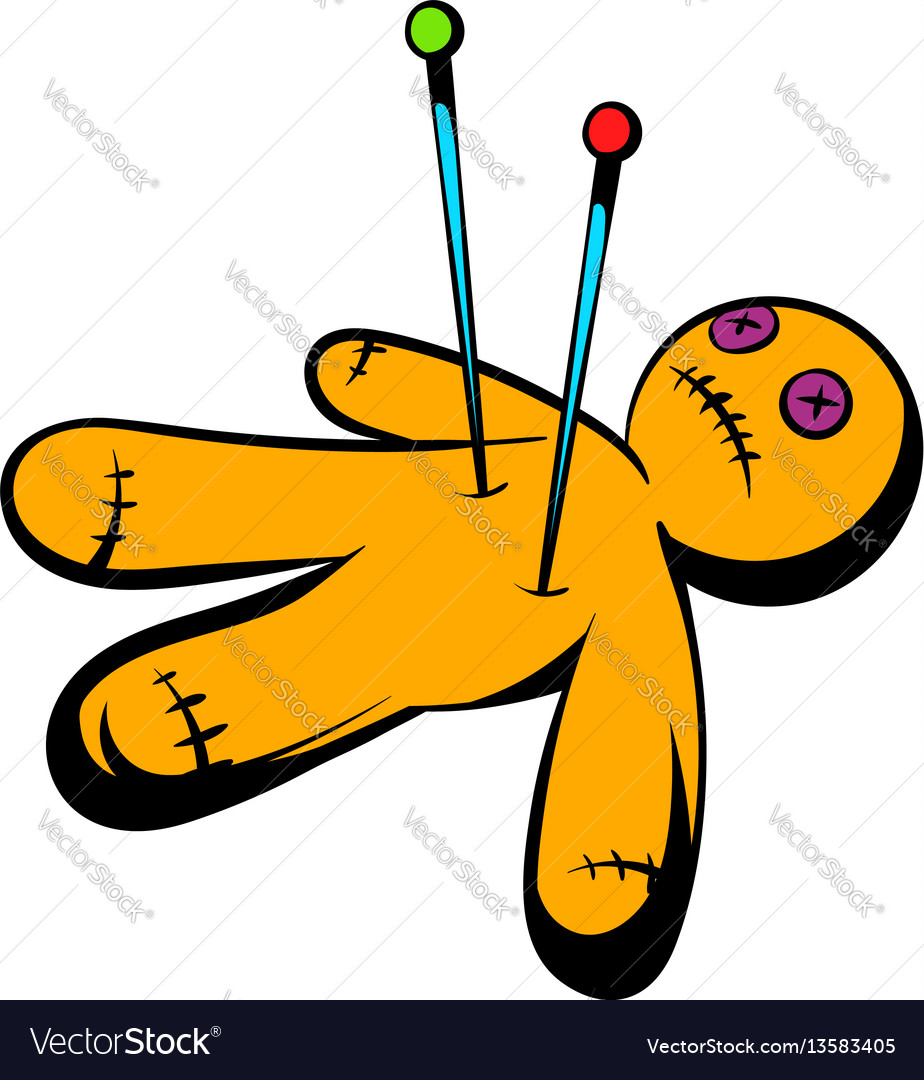 Voodoo doll icon icon cartoon Royalty Free Vector Image