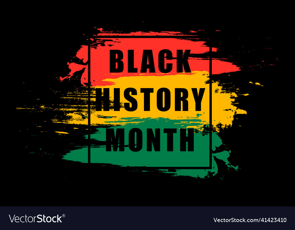 Black history month celebrate text design Vector Image