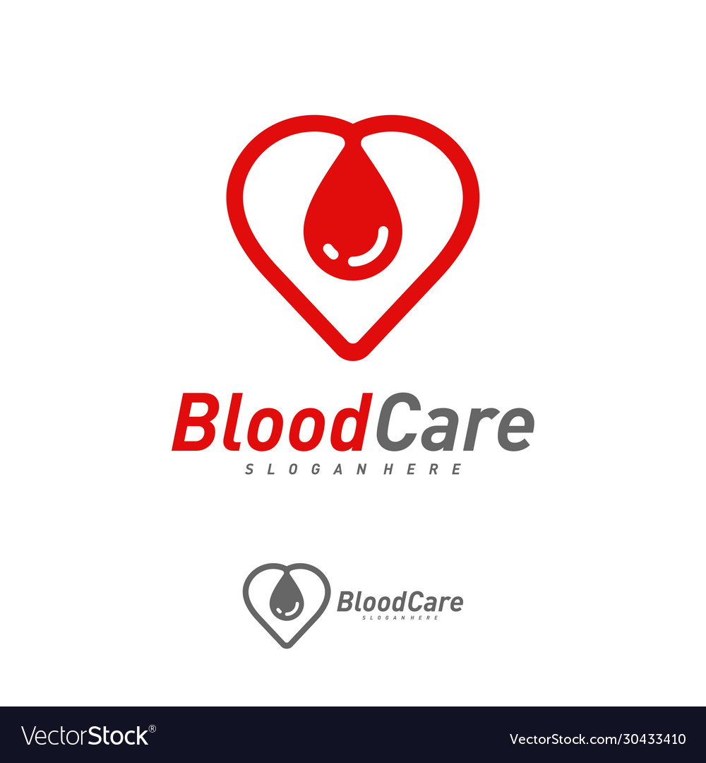 Blood love logo template creative