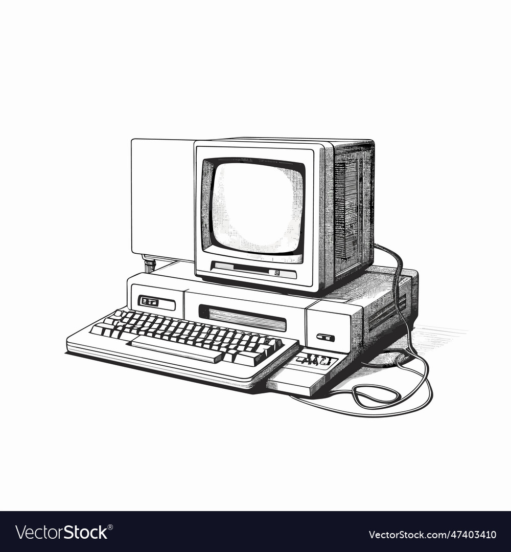 Line art computer design Royalty Free Vector Image