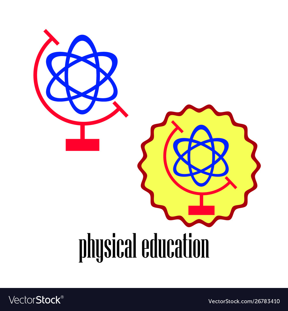 Physical education icons which describe Royalty Free Vector