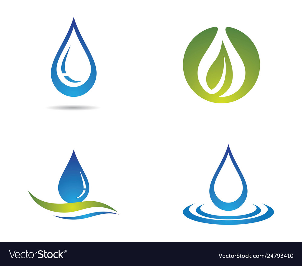 Water drop logo template