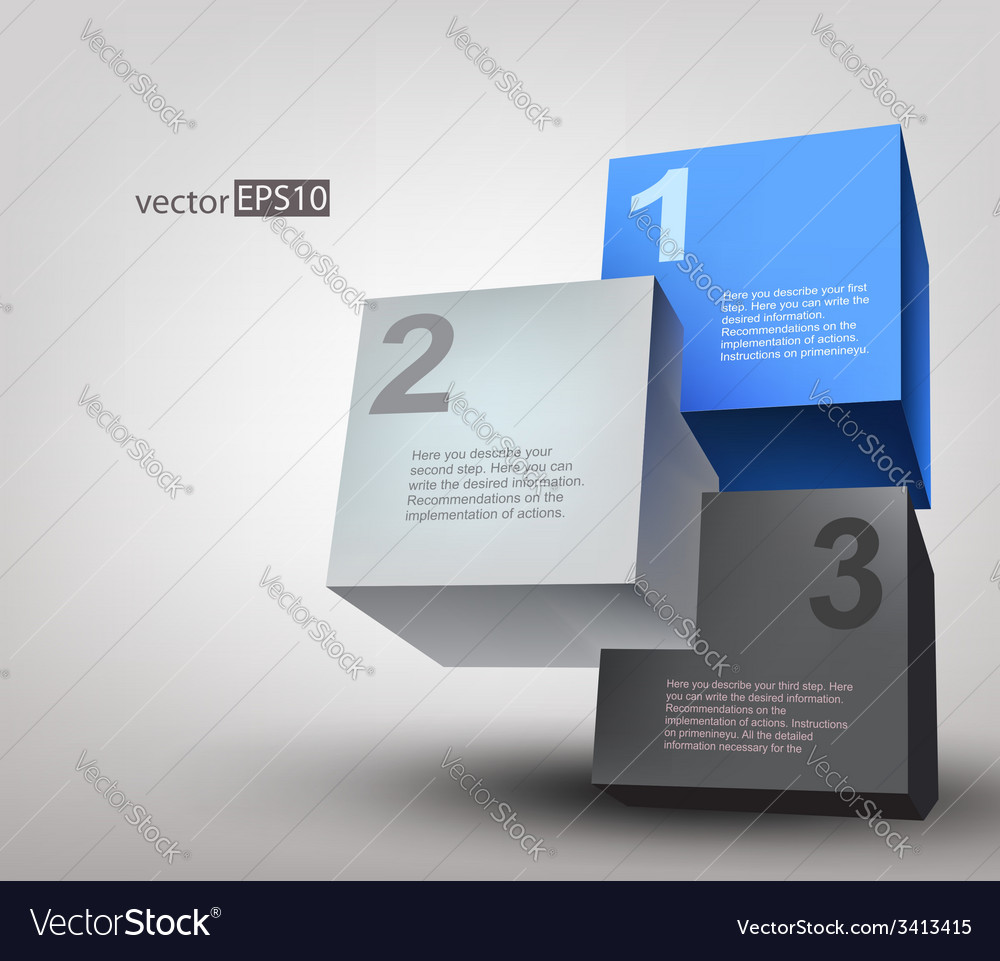 3d cubes Royalty Free Vector Image - VectorStock