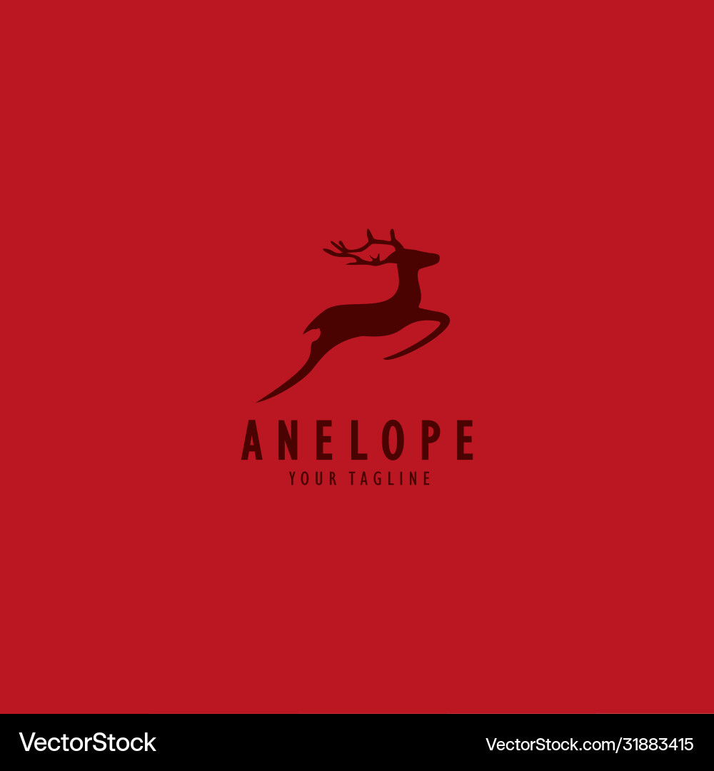 Antelope logo design template inspiration Vector Image