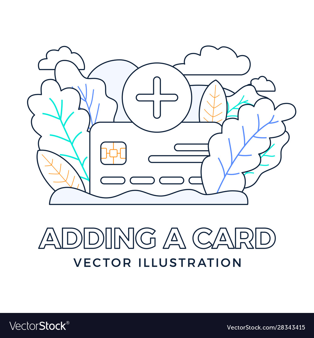 Plus Button And Credit Card Stock Isolated On A Vector Image