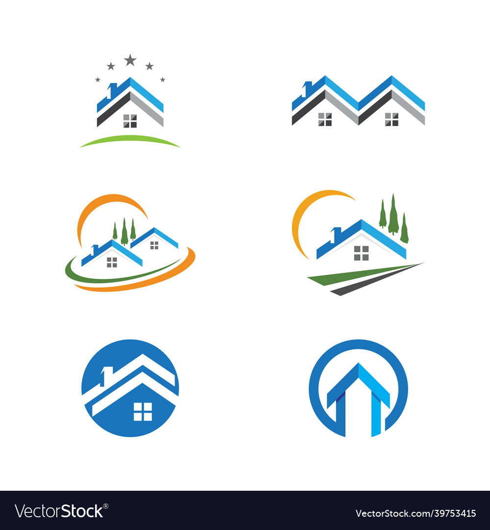 Property and construction logo design Royalty Free Vector