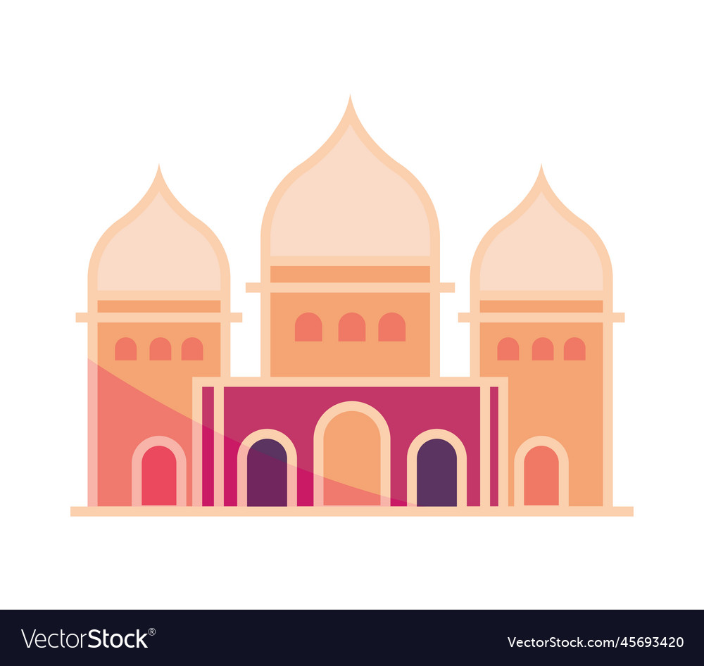 Arab mosque temple Royalty Free Vector Image - VectorStock