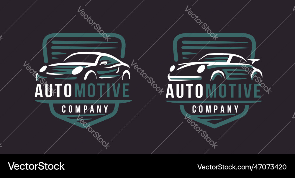 Car abstract emblem auto silhouettes Royalty Free Vector
