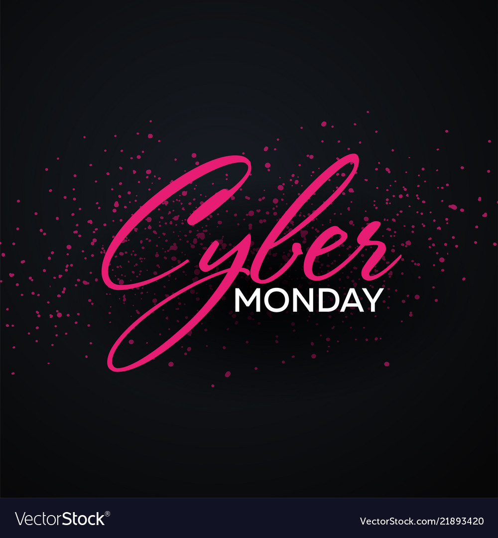 Cyber monday sale kalligraphic banner