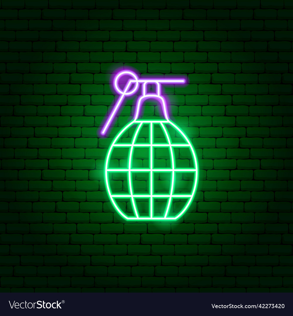 Grenade neon sign