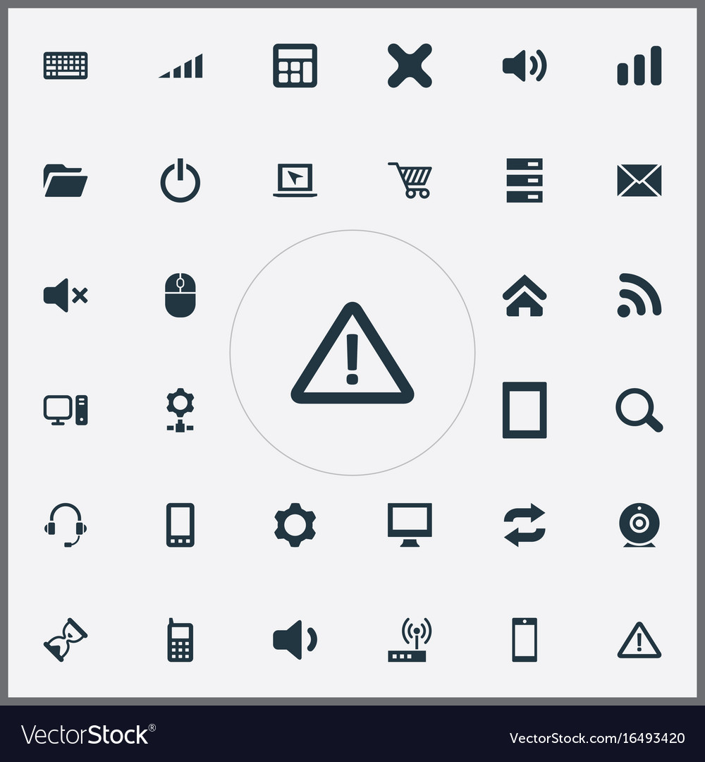 Set of simple device icons