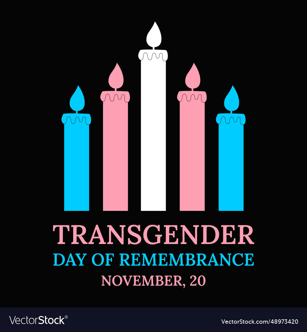 Transgender Day Of Remembrance Banner Lgbt Vector Image 5181