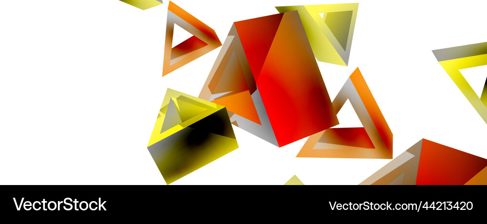 Triangle abstract background 3d basic Royalty Free Vector