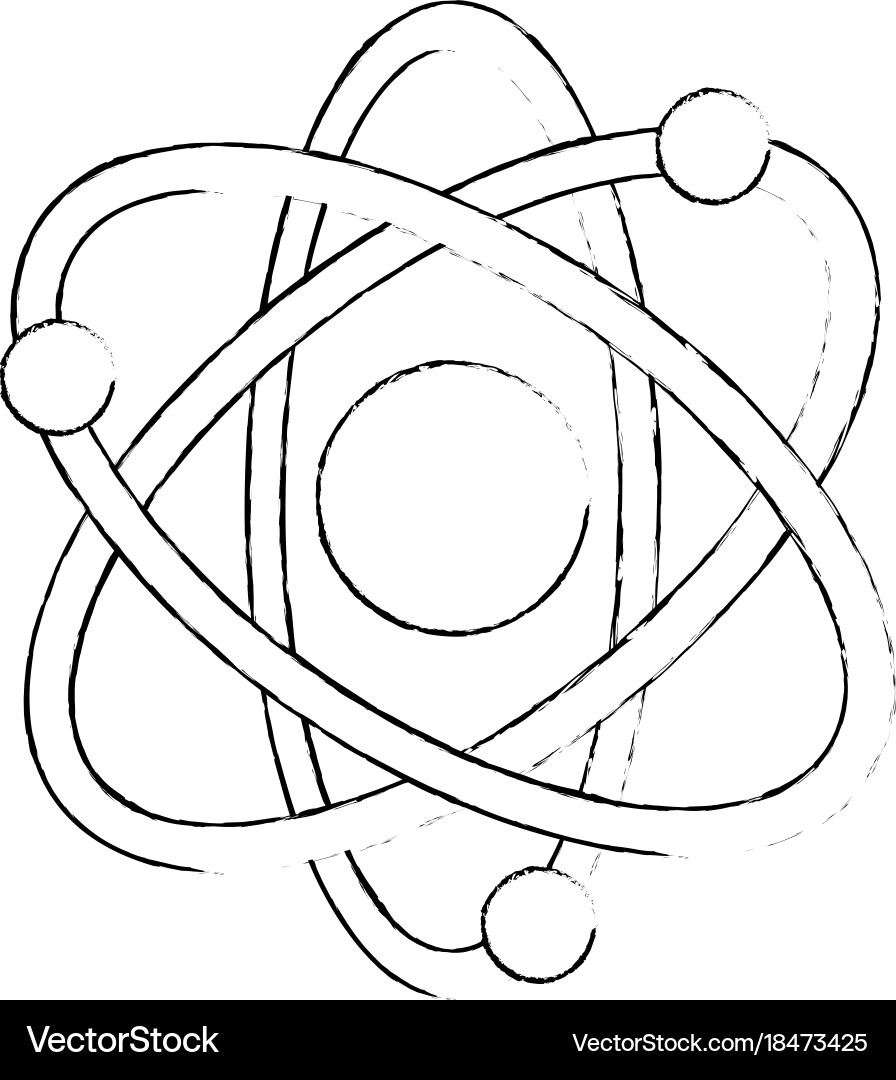 Atom molecule isolated icon Royalty Free Vector Image