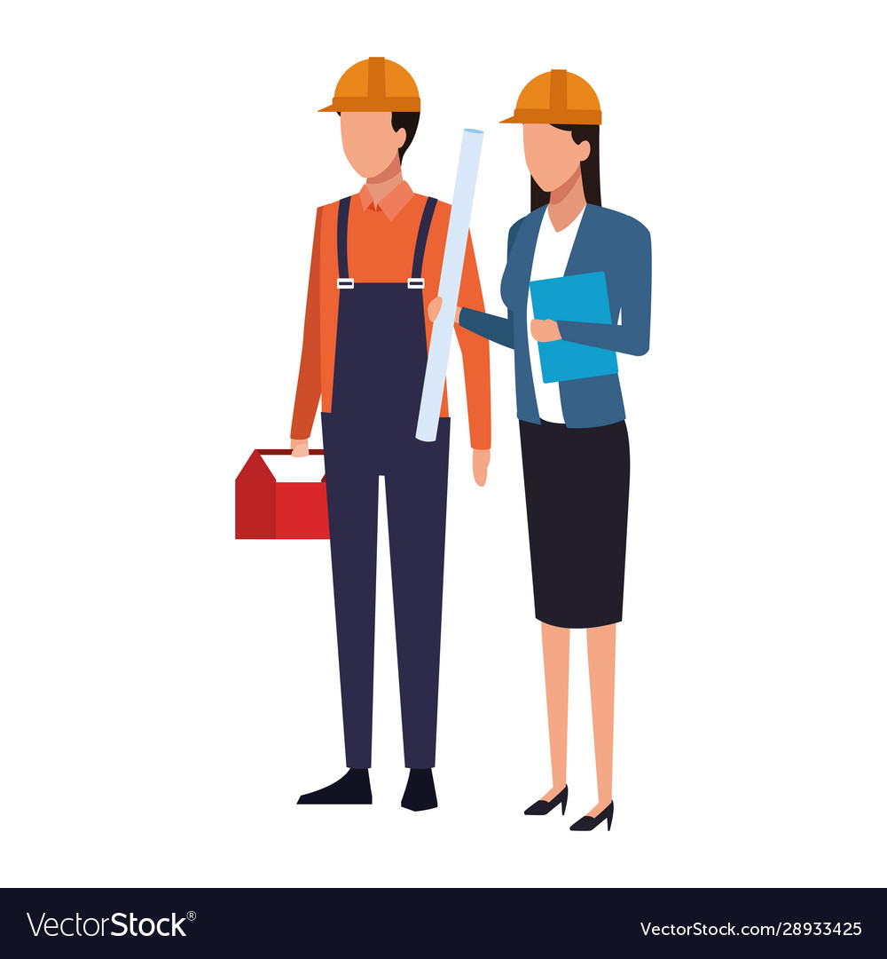 Builder man Royalty Free Vector Image - VectorStock