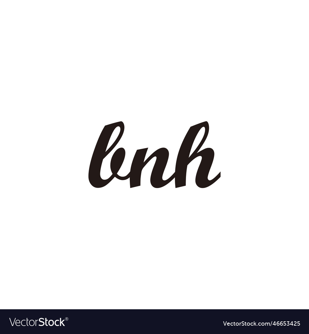 Letter bnh connect geometric symbol simple logo