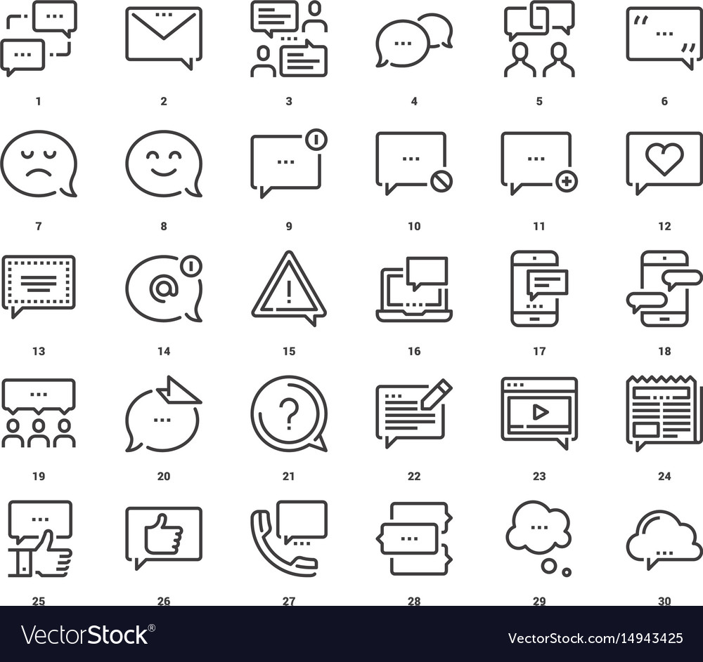 Message bubbles icons