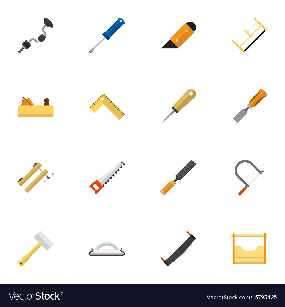 Set of 16 editable equipment icons includes