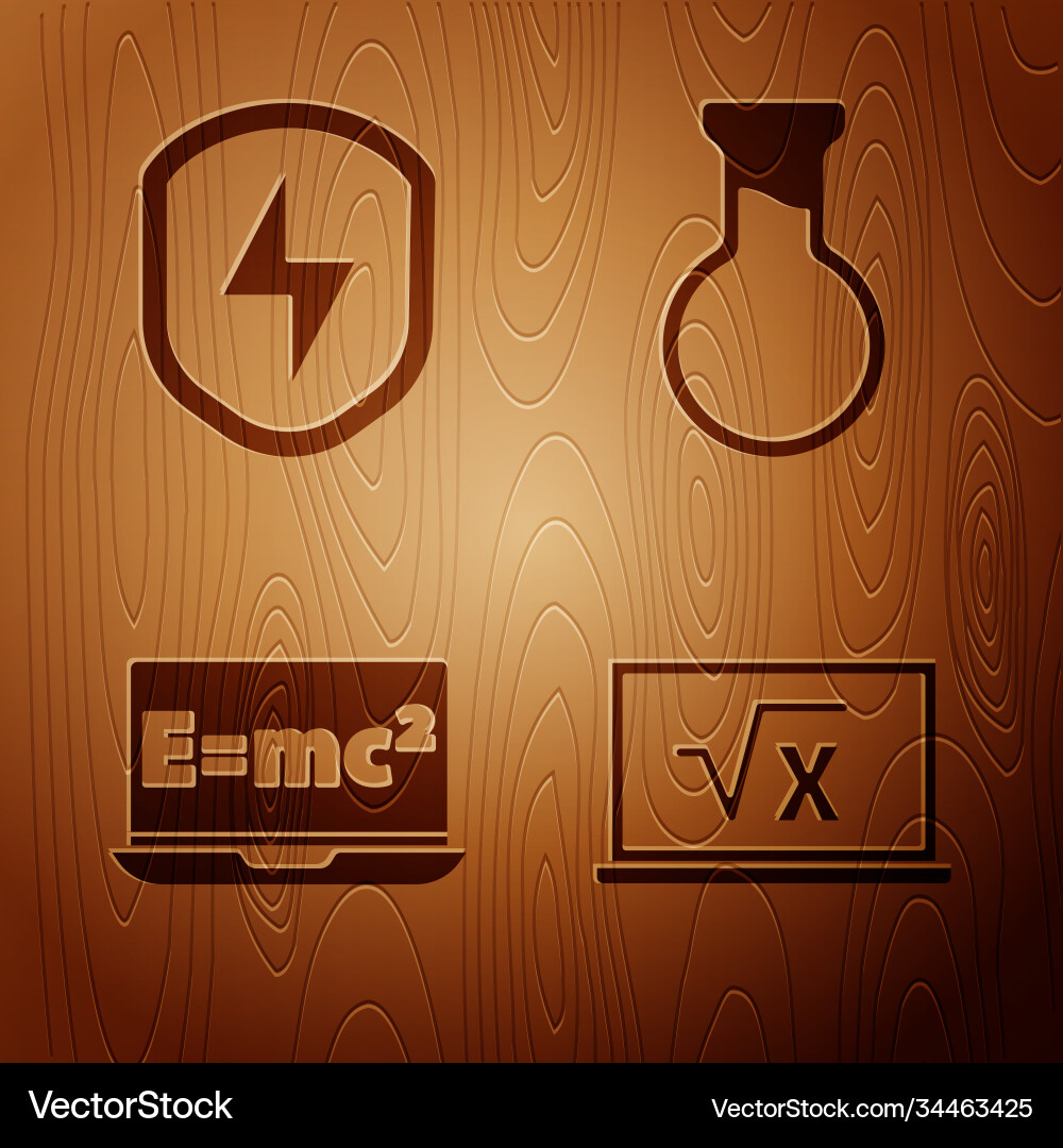 Set square root x glyph secure shield Royalty Free Vector