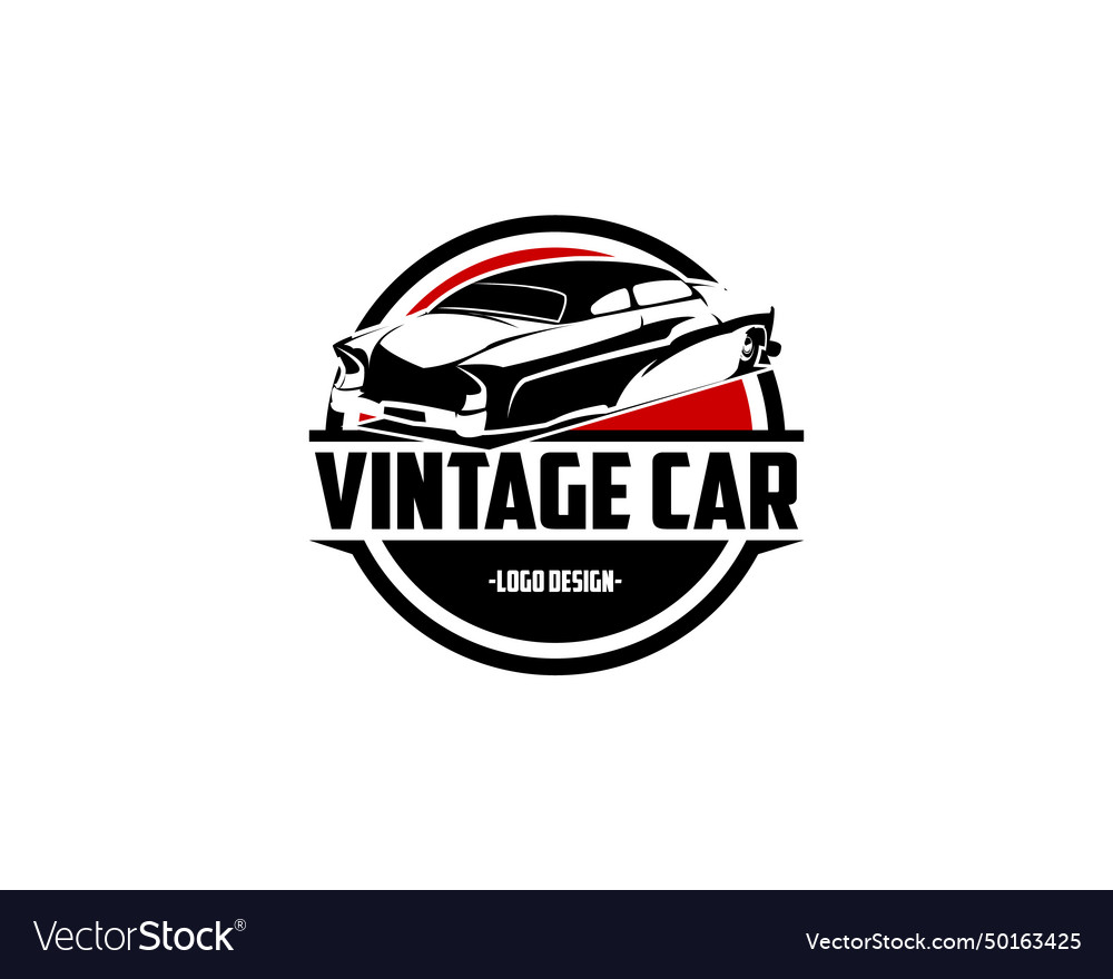 Silhouette logo of old mercury coupe car Vector Image