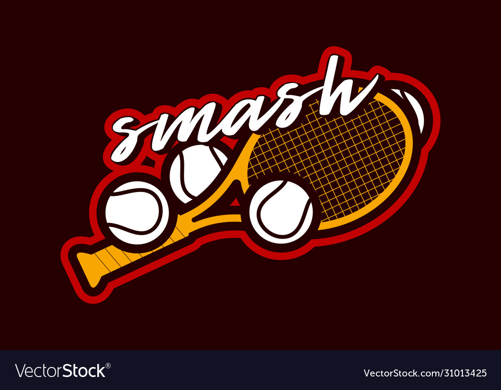 Tennis professional sport typography in retro