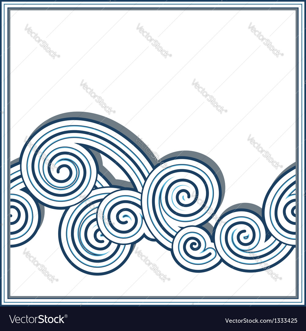 Download Wave border Royalty Free Vector Image - VectorStock