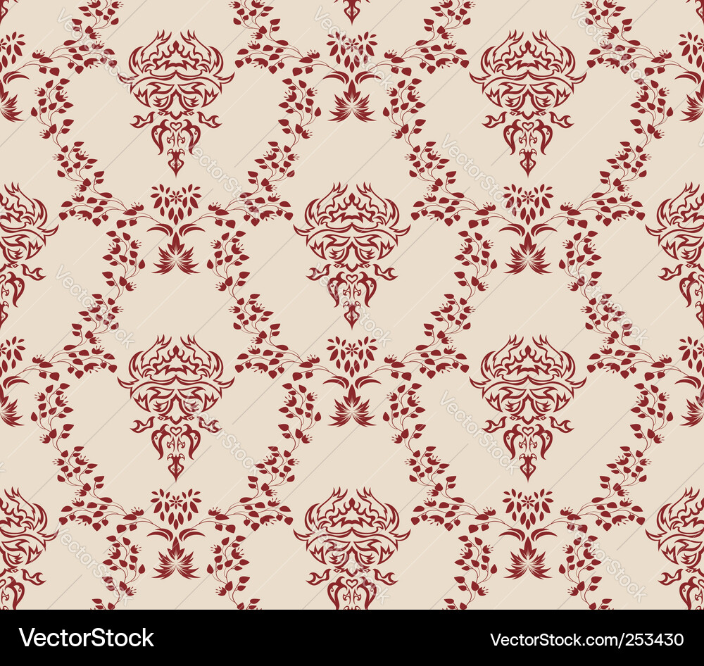 Damask Pattern Free Vector Damask pattern Royalty Free Vector Image - VectorStock