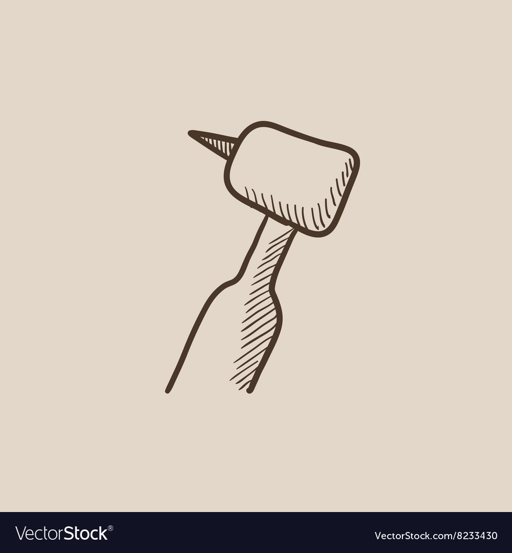 dental drill sketch icon royalty free vector image