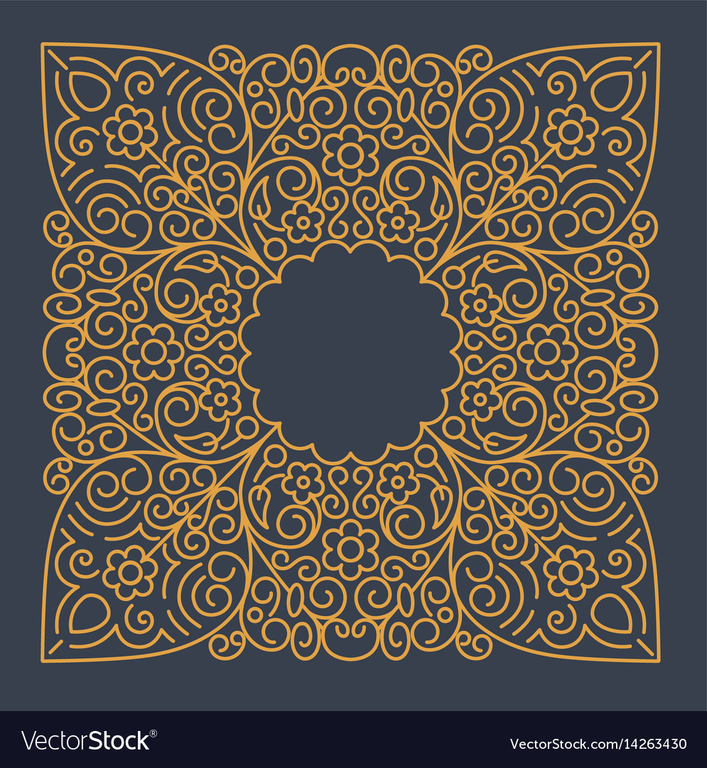 Linear frames design template Royalty Free Vector Image