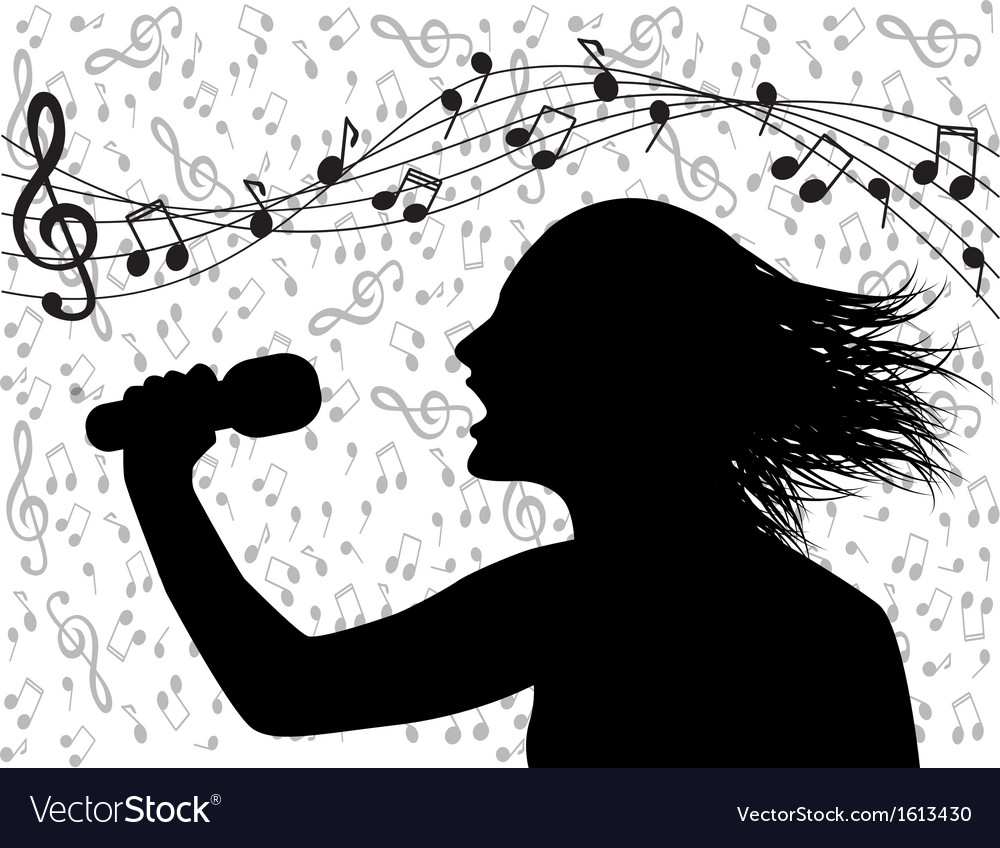 People singing and musical lineup Royalty Free Vector Image