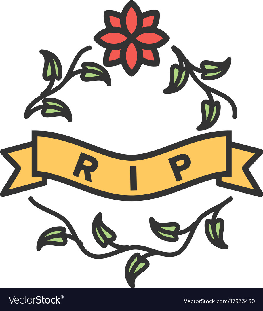 Rest in peace Royalty Free Vector Image - VectorStock