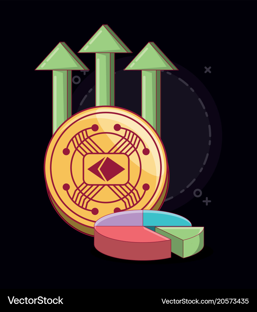 Cryptocurrency concept design Royalty Free Vector Image