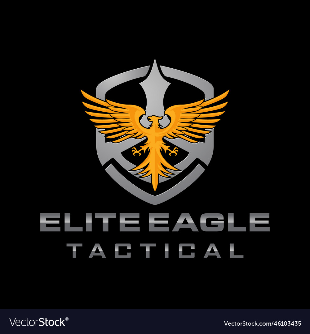 Eagle logo elite eagle shield military logo design