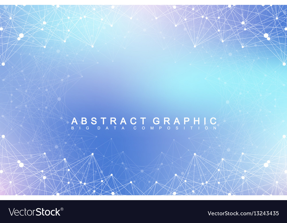 Geometric graphic background molecule Royalty Free Vector