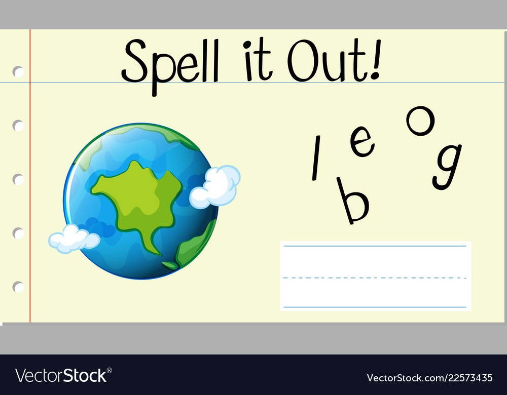 Spell english word globe