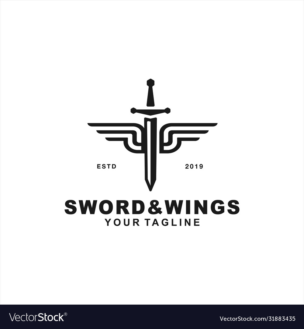 Sword logo design template idea