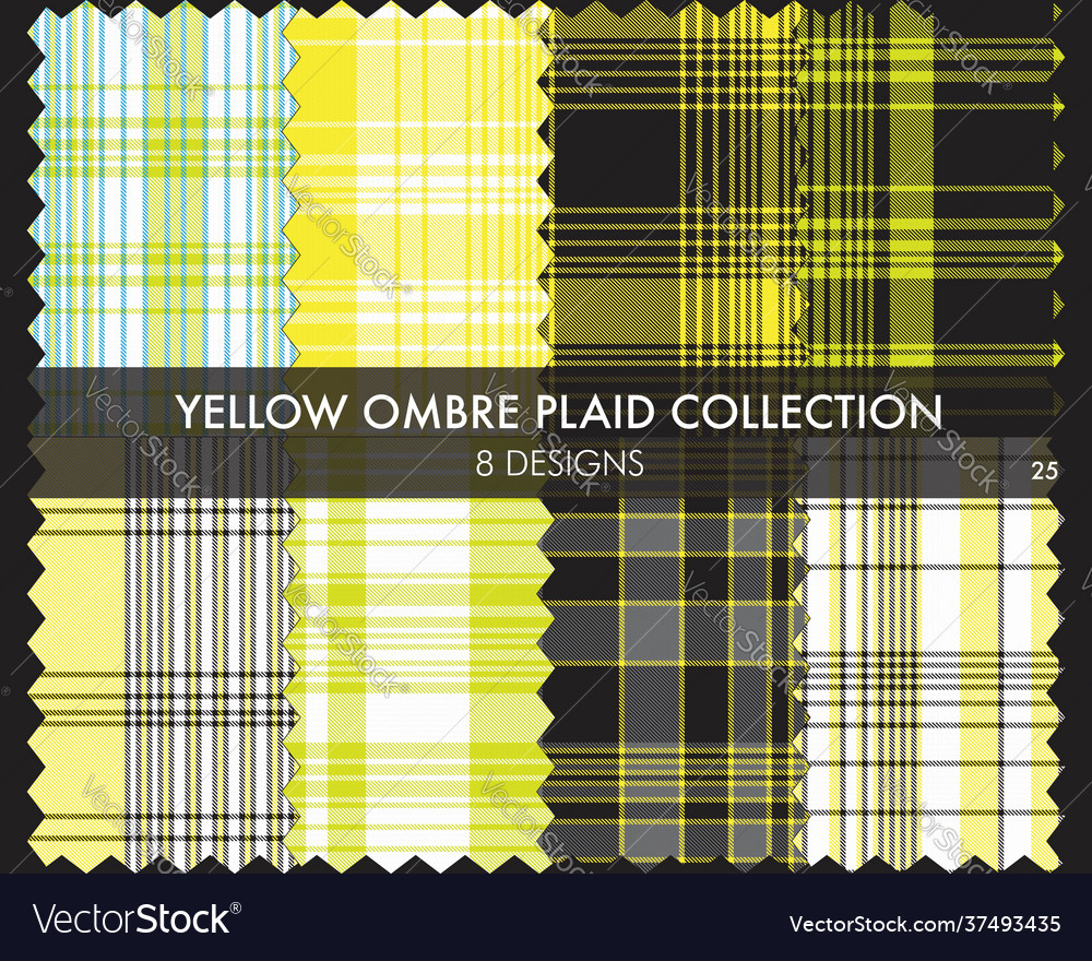 Yellow ombre plaid textured seamless pattern Vector Image