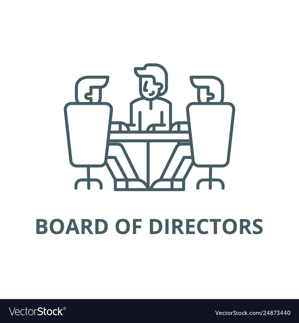 Board directors meeting line icon