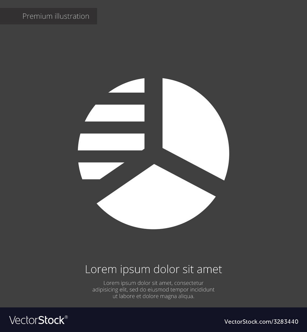 Circle diagram premium icon white on dark