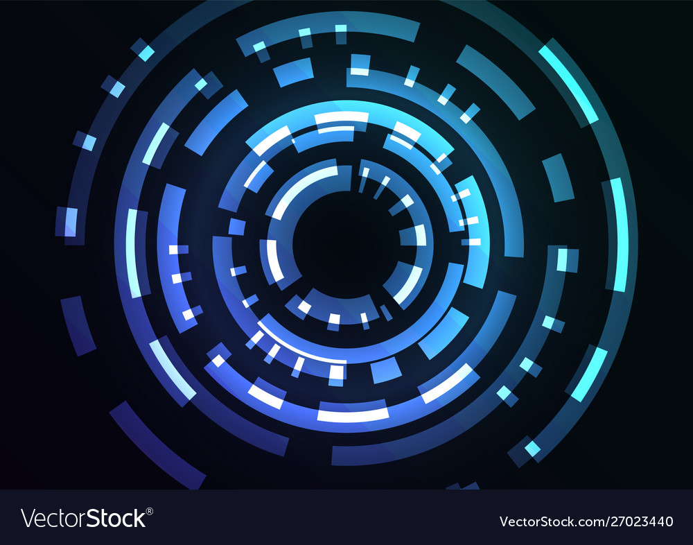 Circle digital pixel abstract background