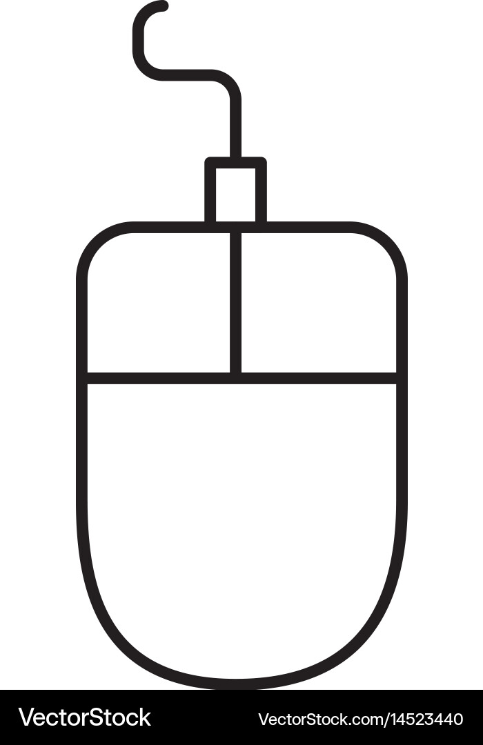 Computer mouse isolated icon Royalty Free Vector Image